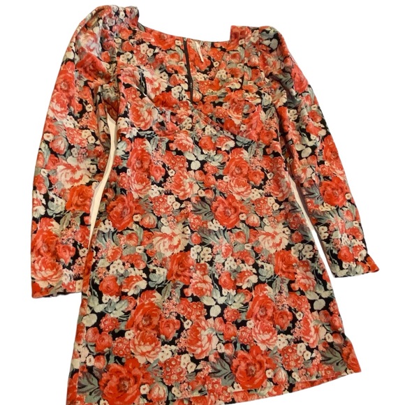 FREE PEOPLE Womens Dress Kapowski Slim Elegant Corduroy Poppy Red Size 8 - Picture 4 of 10